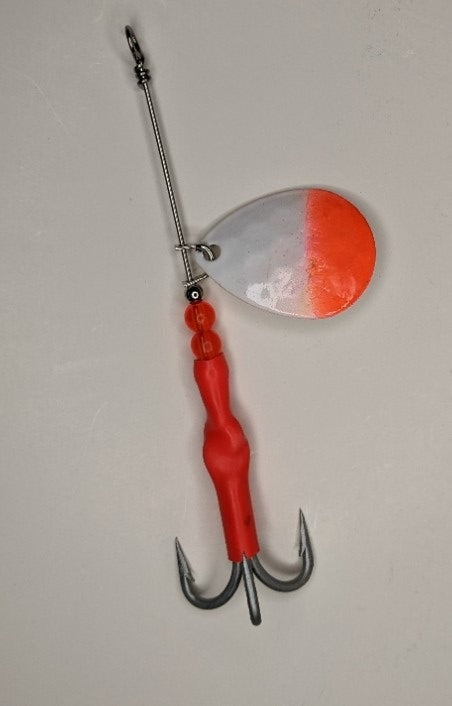 3.5 Colorado blade White Powder coat half with blaze orange